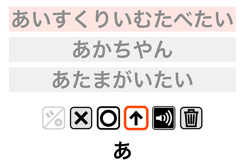 上部の選択する